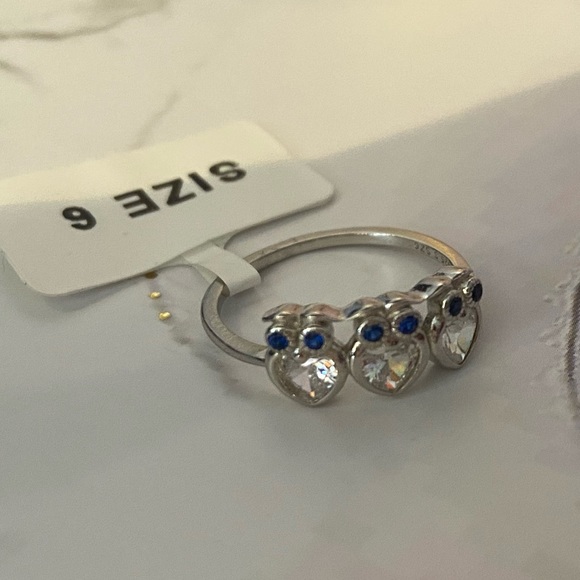 🍭2/$40🌟 NWT Sterling Silver 🦉Owl Trio Ring, Charmed Aroma, Size 6 - Picture 5 of 10
